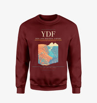 Thumbnail for Deer Lake Regional Airport (YDF) design on wine red sweatshirt