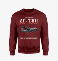 Thumbnail for AC-130J Ghostrider design on wine red sweatshirt