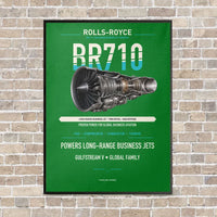 Thumbnail for BR710 vertical canvas print - framed - green background