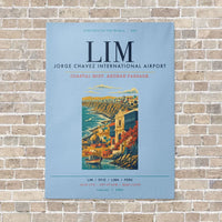 Thumbnail for Lima Jorge Chavez International Airport LIM vertical canvas print - no frame - light blue background