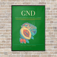 Thumbnail for Maurice Bishop International Airport GND — St. George's vertical canvas print - framed - green background