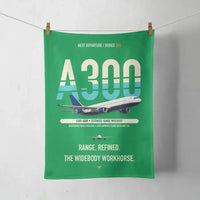 Thumbnail for Airbus A300-600R design on green towel
