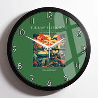 Thumbnail for VINTAGE G4079 - The Last Flying Boat - Designed Wall Clocks design on green framed