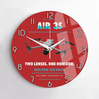 Thumbnail for DJI Air 3S design on red no frame wall clock