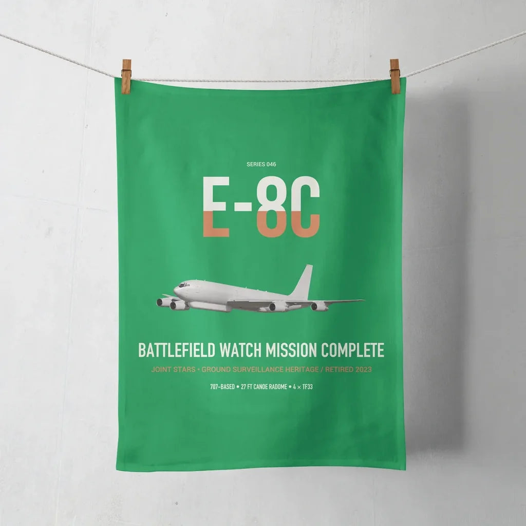 E-8C Joint STARS design on green towel