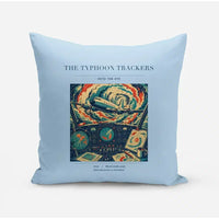 Thumbnail for VINTAGE G4091 - The Typhoon Trackers - Designed Pillows design on lightblue