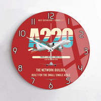 Thumbnail for Airbus A220-300 design on red no frame wall clock