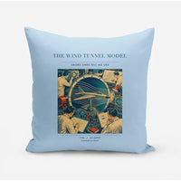 Thumbnail for VINTAGE G4174 - The Wind Tunnel Model - Designed Pillows design on lightblue