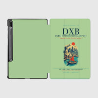 Thumbnail for Dubai International Airport (DXB) design on light green samsung tablet tablet case