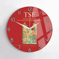 Thumbnail for Treviso Airport (TSF) design on red no frame wall clock