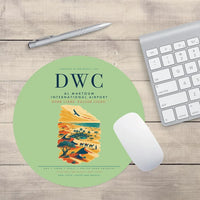Thumbnail for Al Maktoum International Airport (DWC) design on light green round mouse pad