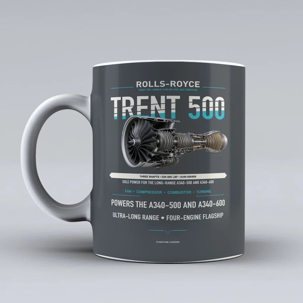 500 Mug design on gray trent