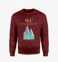 Thumbnail for George F. L. Charles Airport (SLU) design on wine red sweatshirt