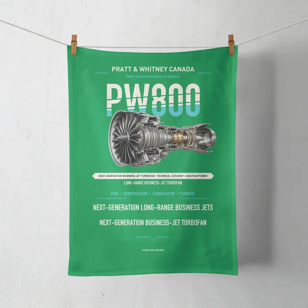 PW800 design on green towel