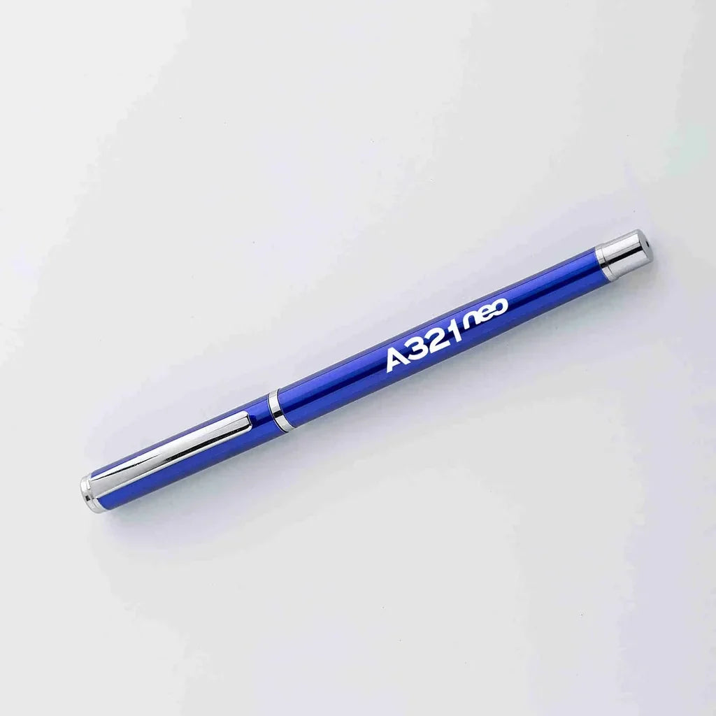 A321neo & Text ballpen - blue