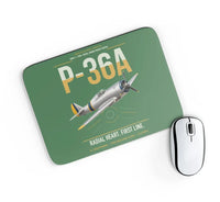 Thumbnail for P-36A Hawk design on green rectangle mouse pad