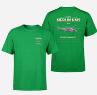Thumbnail for Leonardo AW101 Merlin HM2 design on green t-shirt, double-side print