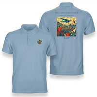 Thumbnail for VINTAGE G4445 - The Grape Harvest Hop - Double-Side Polo T-Shirt design on lightblue