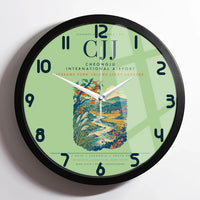 Thumbnail for Cheongju International Airport (CJJ) design on light green framed wall clock
