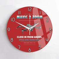 Thumbnail for DJI Mavic 2 Zoom design on red no frame wall clock