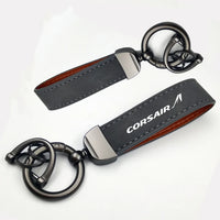 Thumbnail for Corsair Airlines Horseshoe Buckle key chain in gray