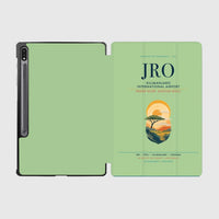 Thumbnail for Kilimanjaro International Airport (JRO) design on light green samsung tablet tablet case
