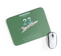 Thumbnail for Bombardier Learjet 23 design on green rectangle mouse pad