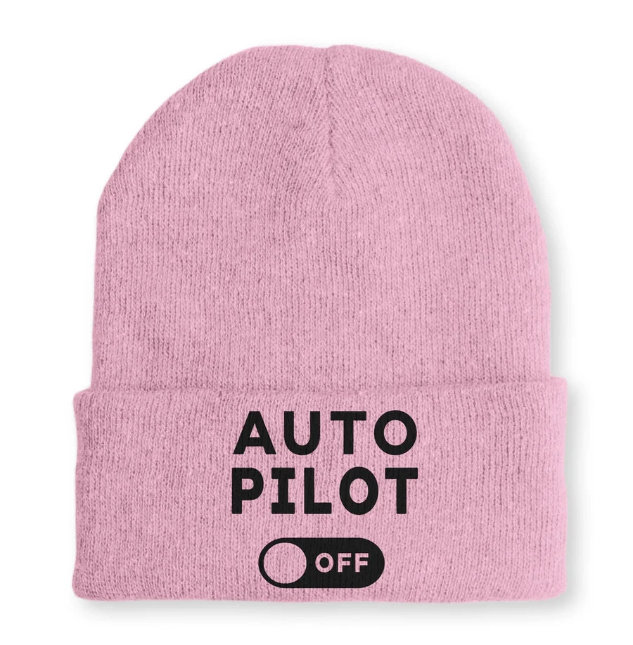 Auto Pilot Off Embroidered Beanie - view 8