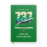 Thumbnail for Boeing 737-900ER design on green notebook