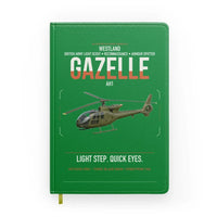 Thumbnail for Westland Gazelle AH1 design on green notebook