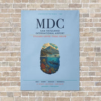 Thumbnail for Sam Ratulangi International Airport MDC vertical canvas print - no frame - light blue background