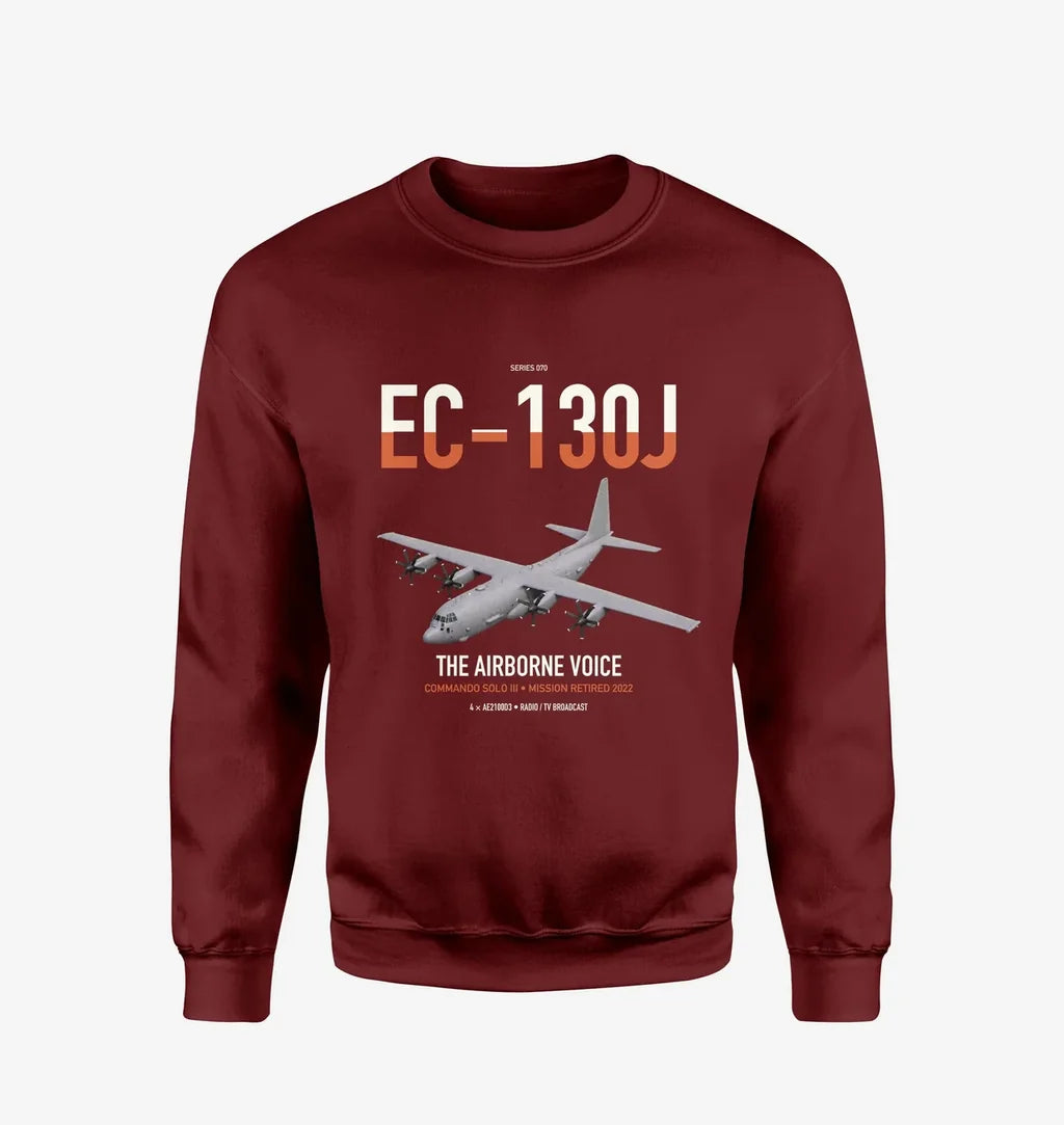 EC-130J Commando Solo III design on wine red sweatshirt