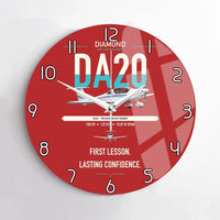 Thumbnail for Diamond DA20 design on red no frame wall clock