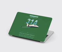 Thumbnail for Bombardier Learjet 31A design on green MacBook case