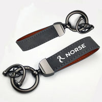 Thumbnail for Norse Atlantic Airways Horseshoe Buckle key chain in gray