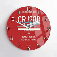 Thumbnail for Bombardier CRJ200 design on red no frame wall clock
