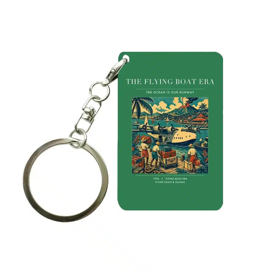 VINTAGE G4055 - The Flying Boat Era - Designed Key Chain design on green