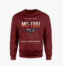 Thumbnail for MC-130J COMMANDO II design on wine red sweatshirt