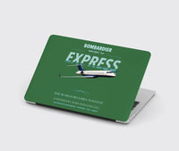 Thumbnail for Bombardier Global Express design on green MacBook case