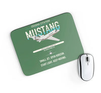 Thumbnail for Cessna Citation Mustang design on green rectangle mouse pad