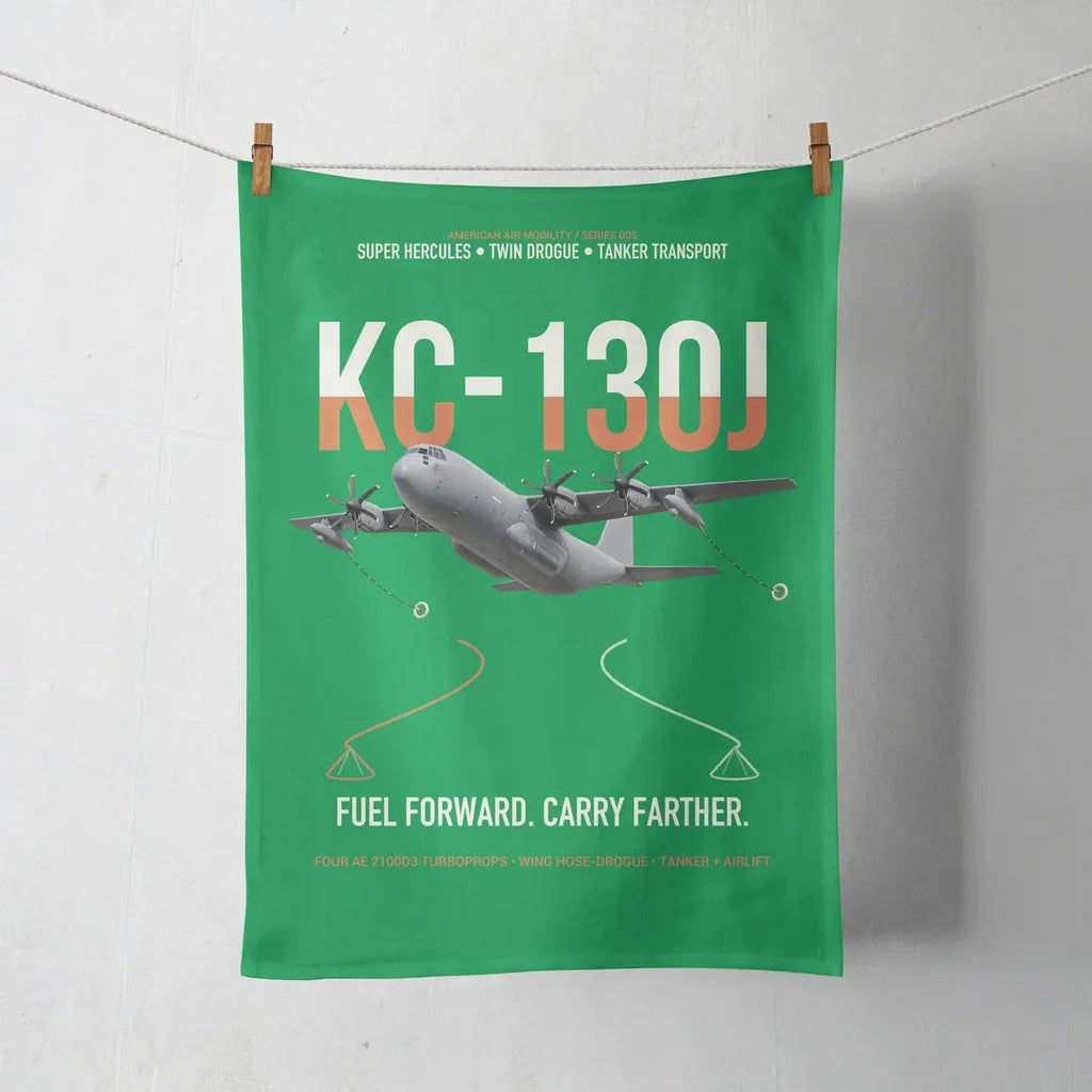 KC-130J SUPER HERCULES design on green towel