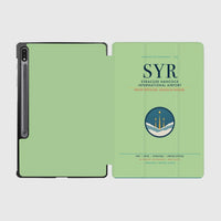 Thumbnail for Syracuse Hancock International Airport (SYR) design on light green samsung tablet tablet case