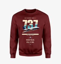 Thumbnail for Boeing 737-200 design on wine red sweatshirt