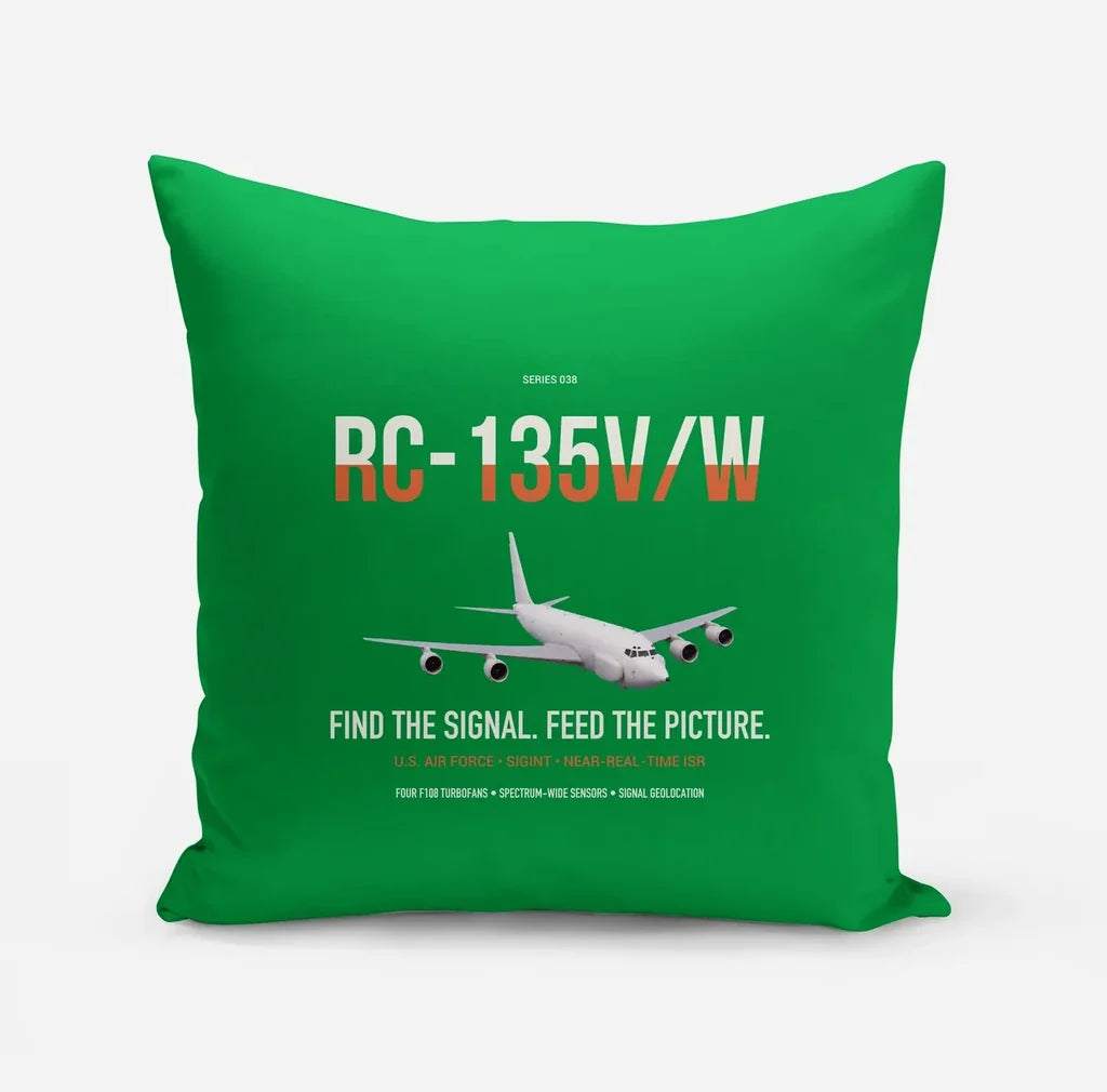 RC-135V W Rivet Joint design on green pillow