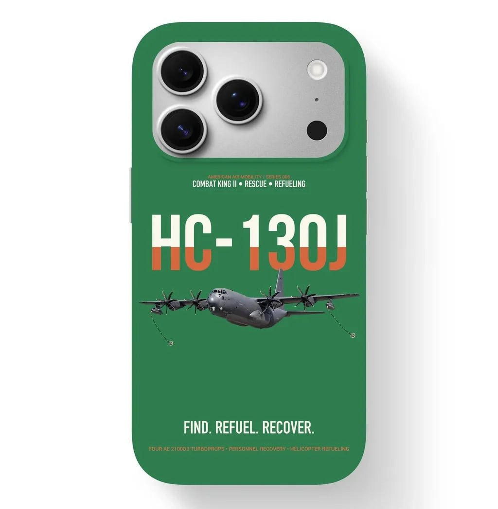 HC-130J COMBAT KING II design on green magsafe iphone case, for iPhone 17 Pro
