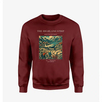 Thumbnail for VINTAGE G4097 - The Highland Strip - Designed Sweatshirts design on winered
