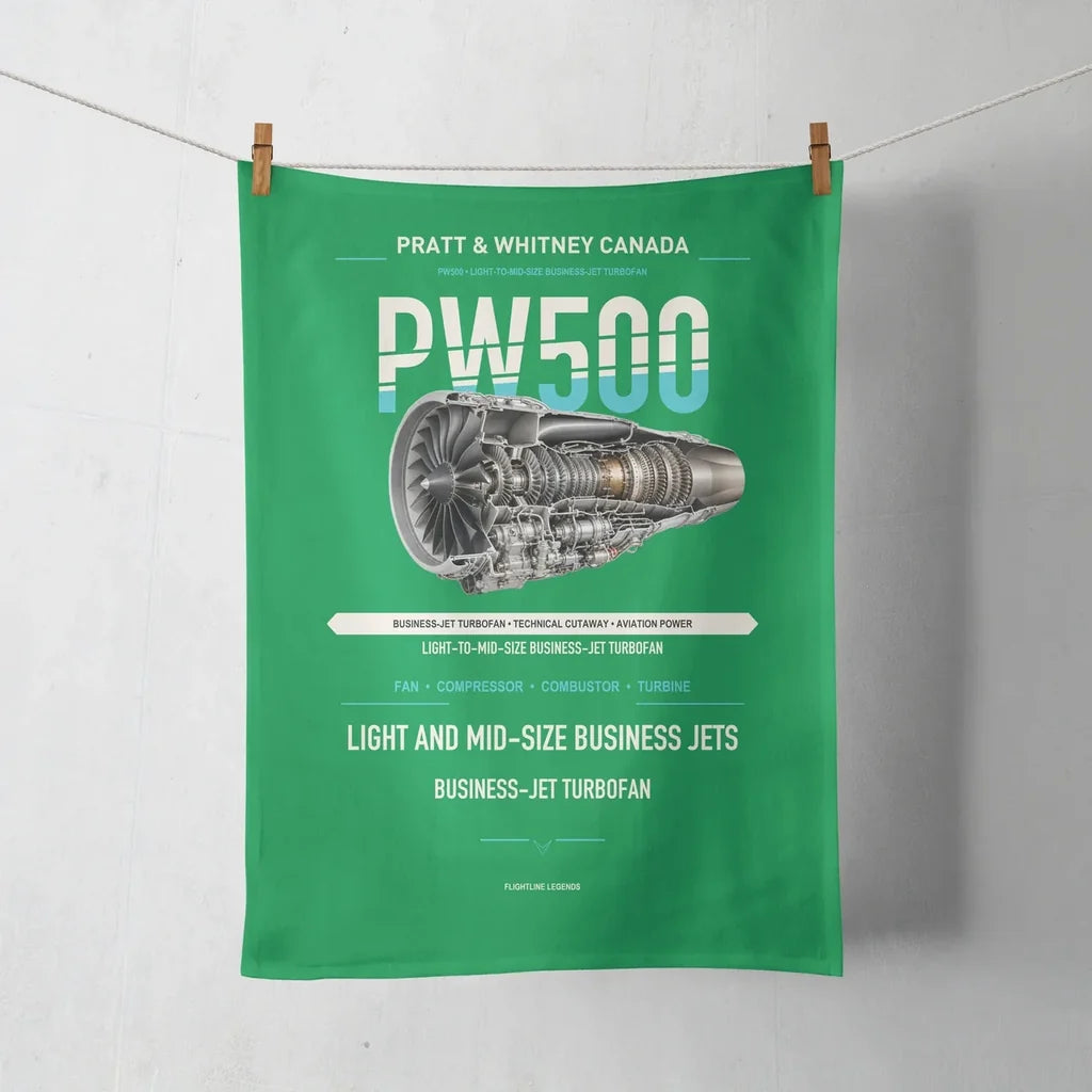 PW500 design on green towel