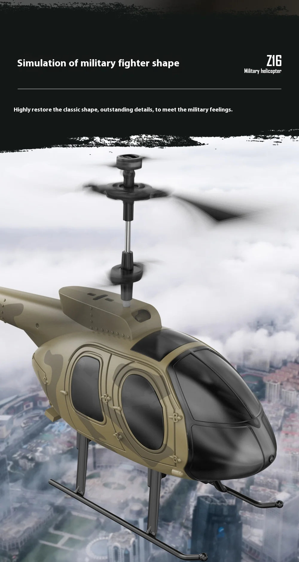 Z16 Remote-Controlled Helicopter Fixed Electric Remote-Controlled - view 11
