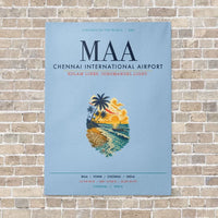 Thumbnail for Chennai International Airport MAA vertical canvas print - no frame - light blue background