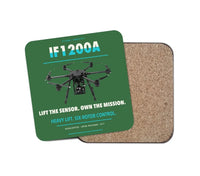 Thumbnail for Inspired Flight IF1200A design on green 1 piece coaster